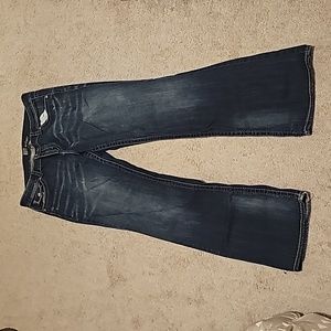 KUT Womens Dark Wash Straight Wide Leg  Jeans